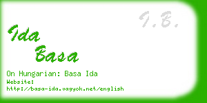 ida basa business card